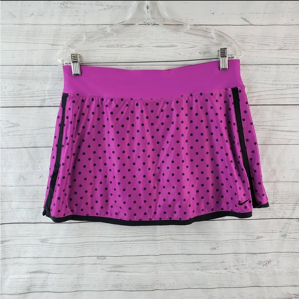 Hot Pink & Black Polka-Dot Golf/Tennis Skirt